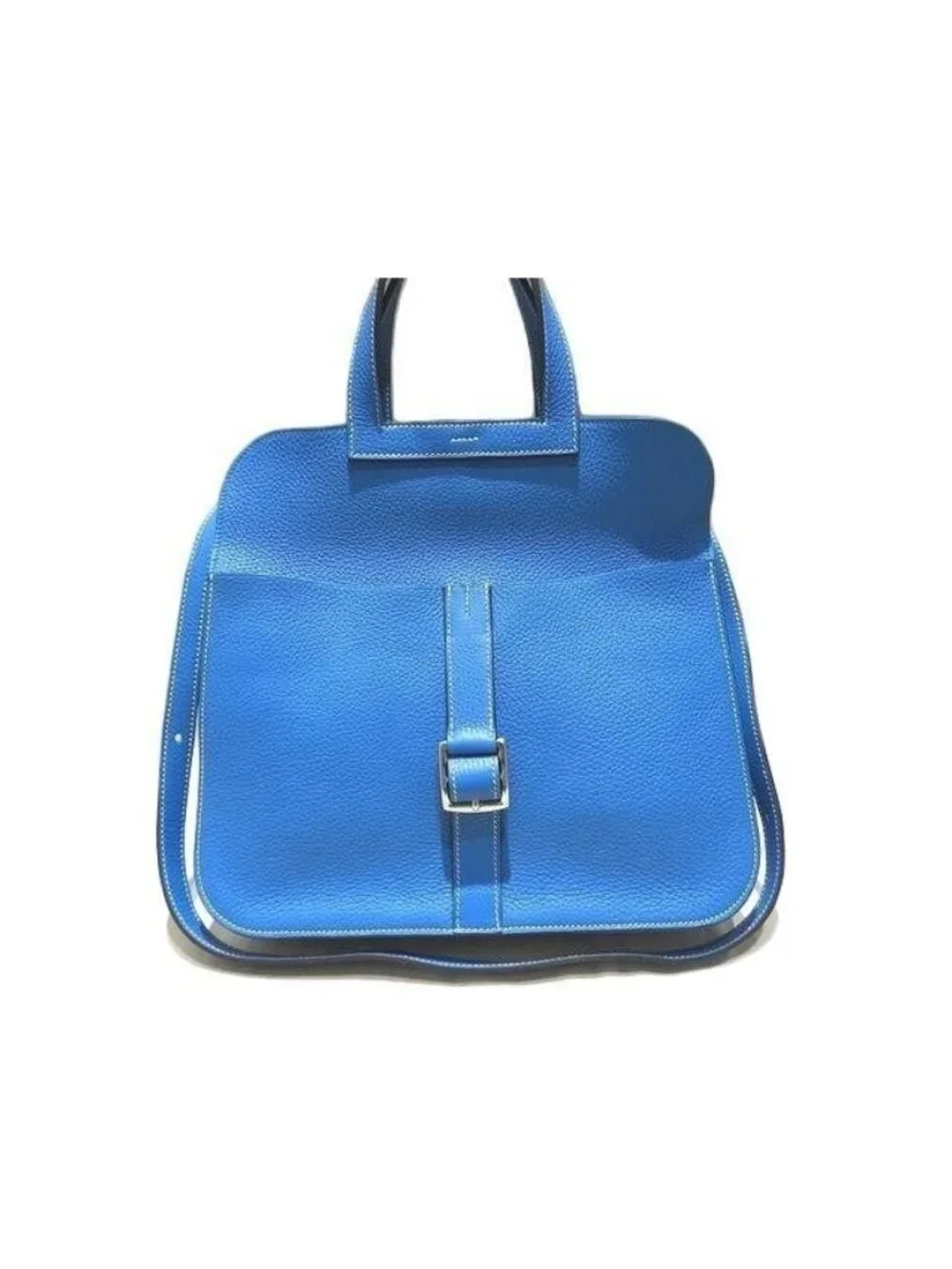 Hermes 2-Way Shoulder Bag Arsan 31 Engraved A Blue Frida Taurillon Cles Mans